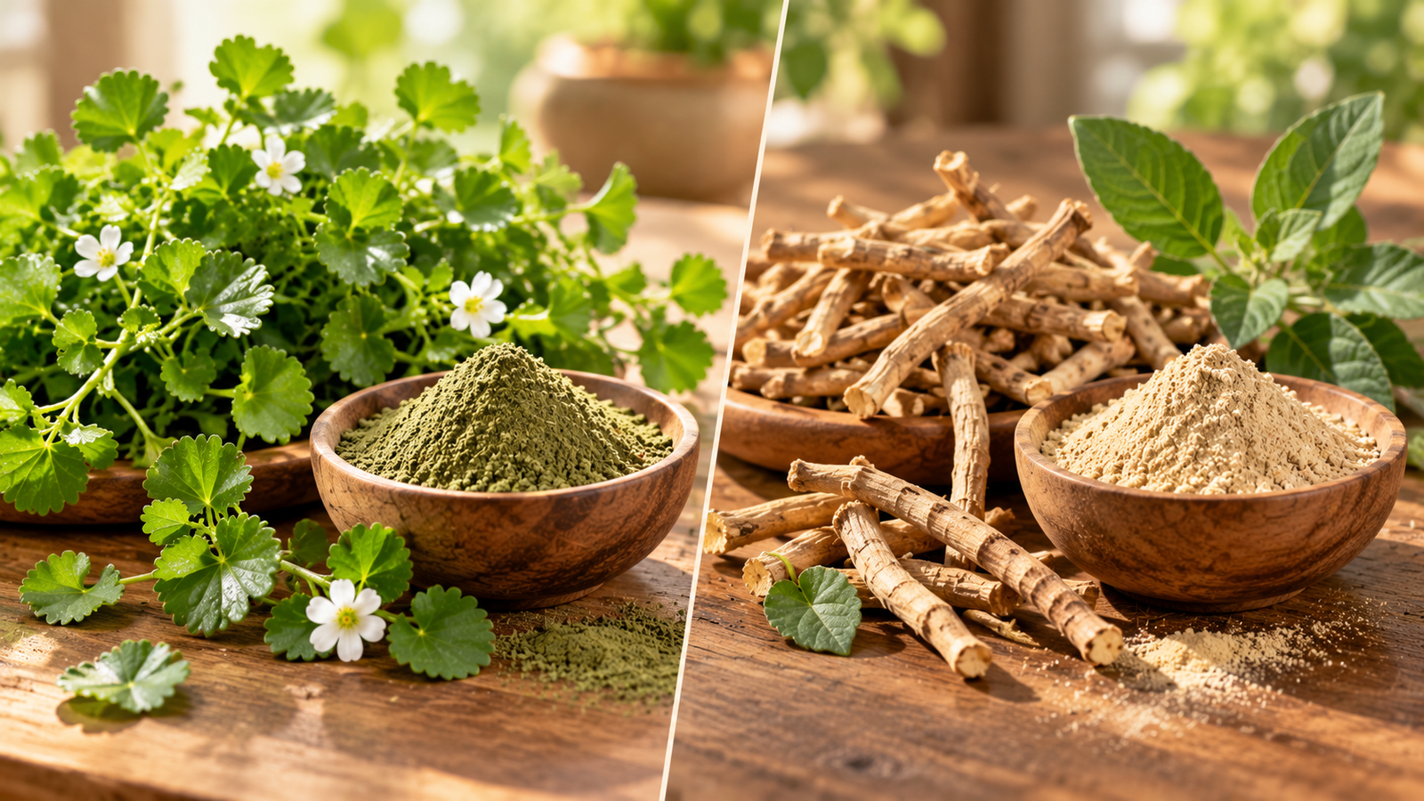 Brahmi and Ashwagandha Herbal Still Life
