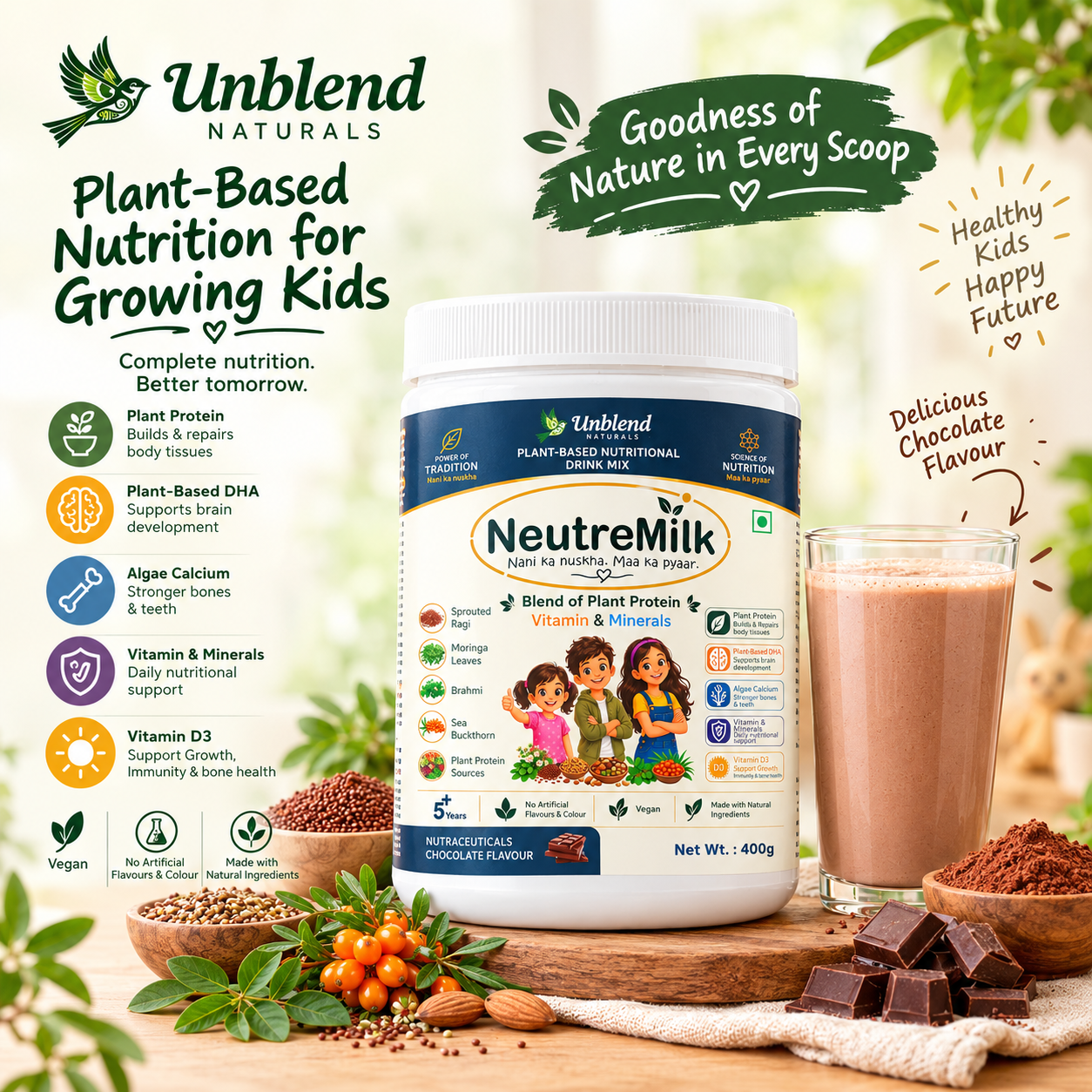 NeutreMilk - Plant-Based Kid's Nutrition Supplement
