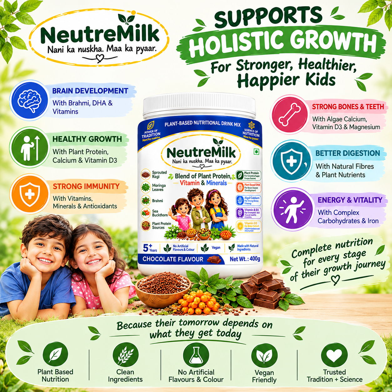 NeutreMilk - Plant-Based Kid's Nutrition Supplement