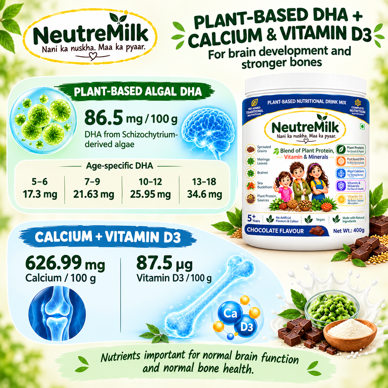 NeutreMilk - Plant-Based Kid's Nutrition Supplement